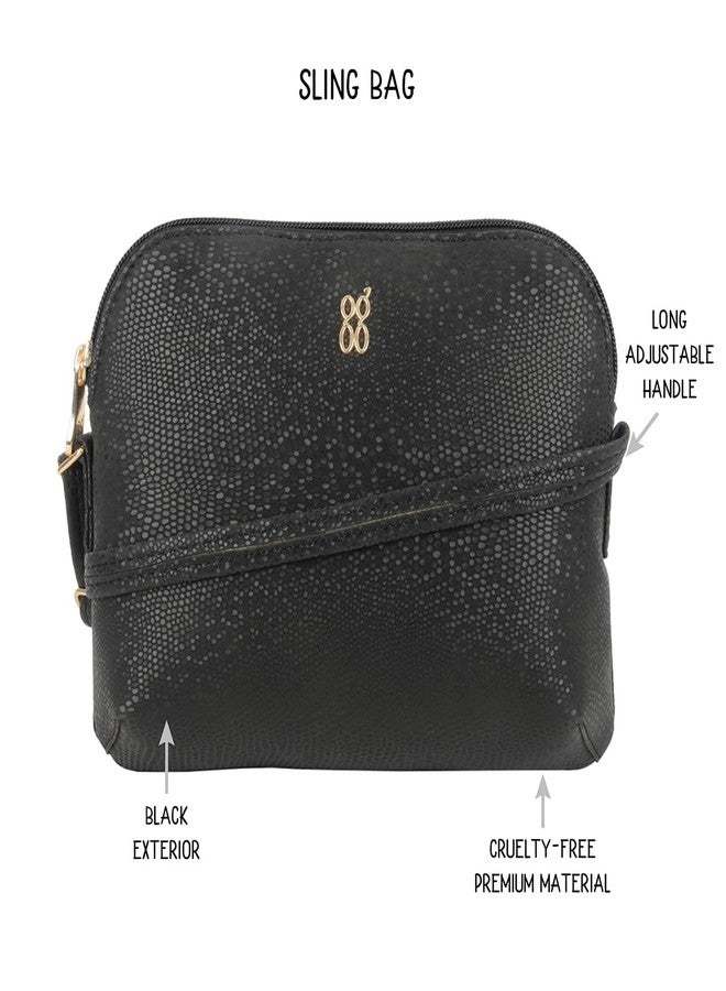 Baggit Women Black Bowling Sling Bag Xxs Size | Ladies Stylish Casual Cross Body Purse Handbag - Image 2